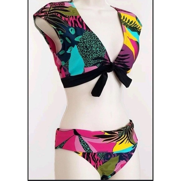 Bleu Rod Beattie Swim Suit 10 Jungle Book 2- Piece Bikini Tank Cap Shoulder - Picture 1 of 16